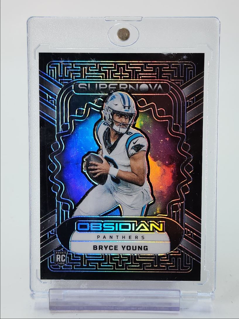 BRYCE YOUNG 2023 OBSIDIAN SUPERNOVA ROOKIE FOOTBALL PANTHERS RC /135 Q1065