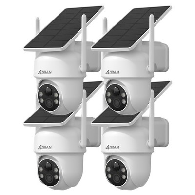 ANRAN 5MP Solar WLAN Überwachungskamera Aussen Akku Kamera 2-Wege-Audio