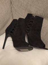 Primark Open Toe High Heel Ankle Boots Size 5 New With Tags