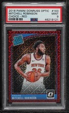 2018 Donruss Optic Choice Red Prizm 75/88 Mitchell Robinson #163 PSA 9 MINT 5l1