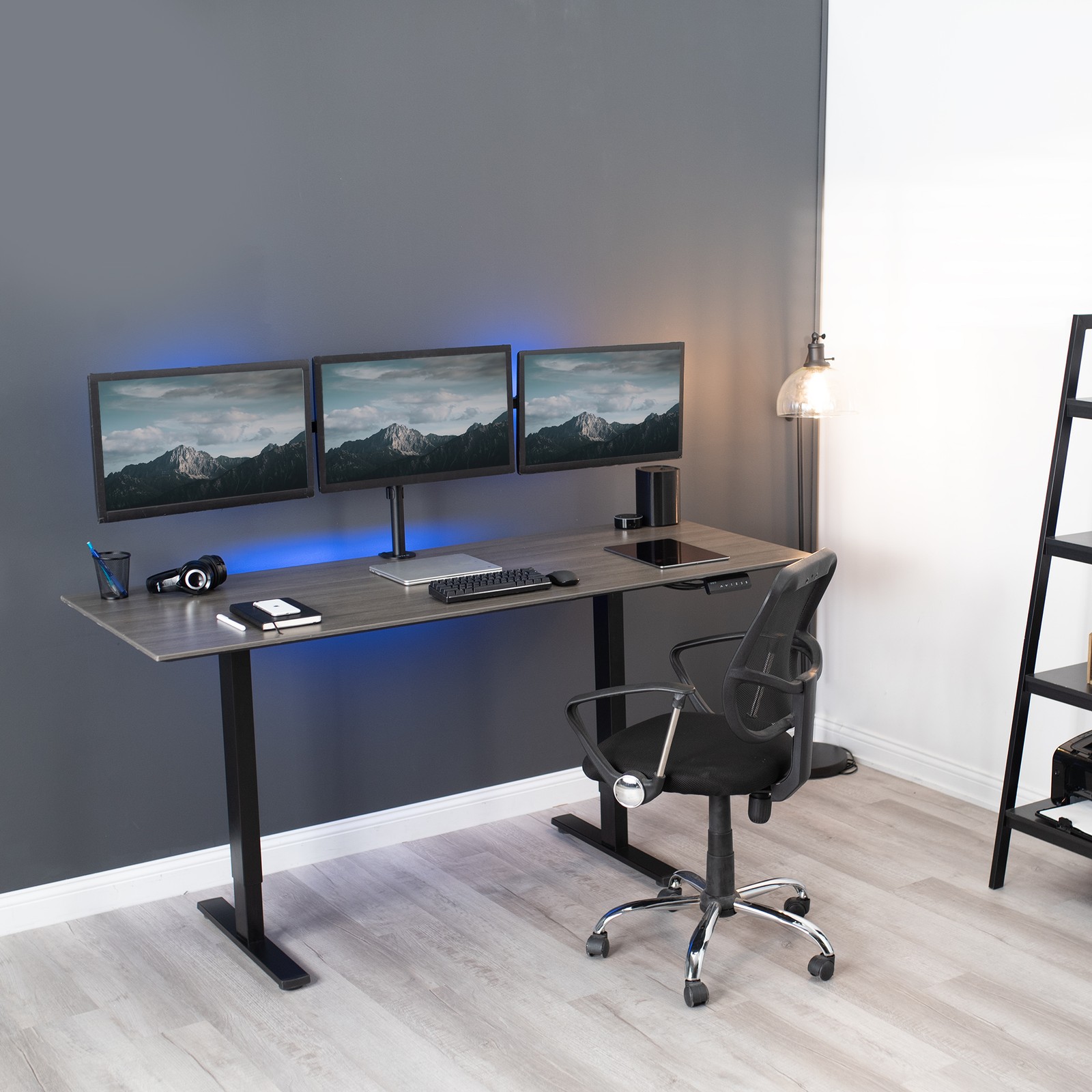 VIVO Heavy Duty Flush to Wall Triple Monitor Desk Mount, 3 Screens up to 27"