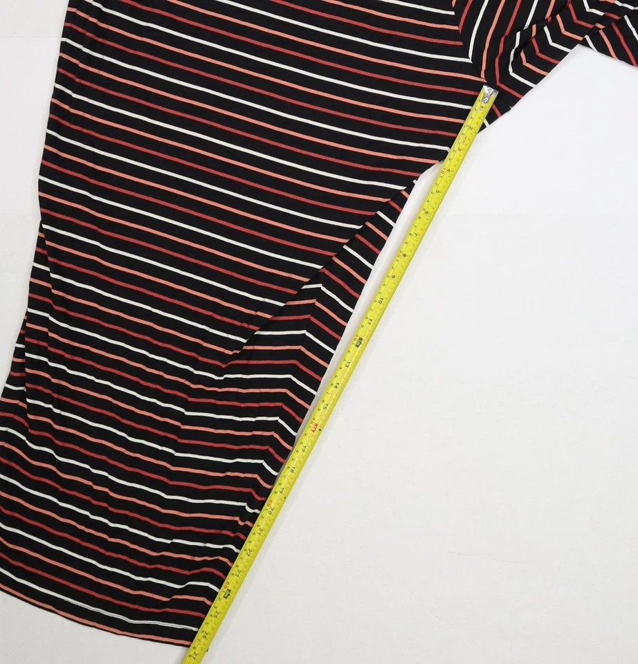 Pantalones Ulla Popken para mujer 2XL 3XL a rayas negro azul verde salón algodón relajado Foto 4 de 4