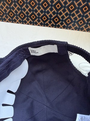 Tory Burch Corduroy Logo Cap Hat Tory Navy Blue | eBay display picture 1