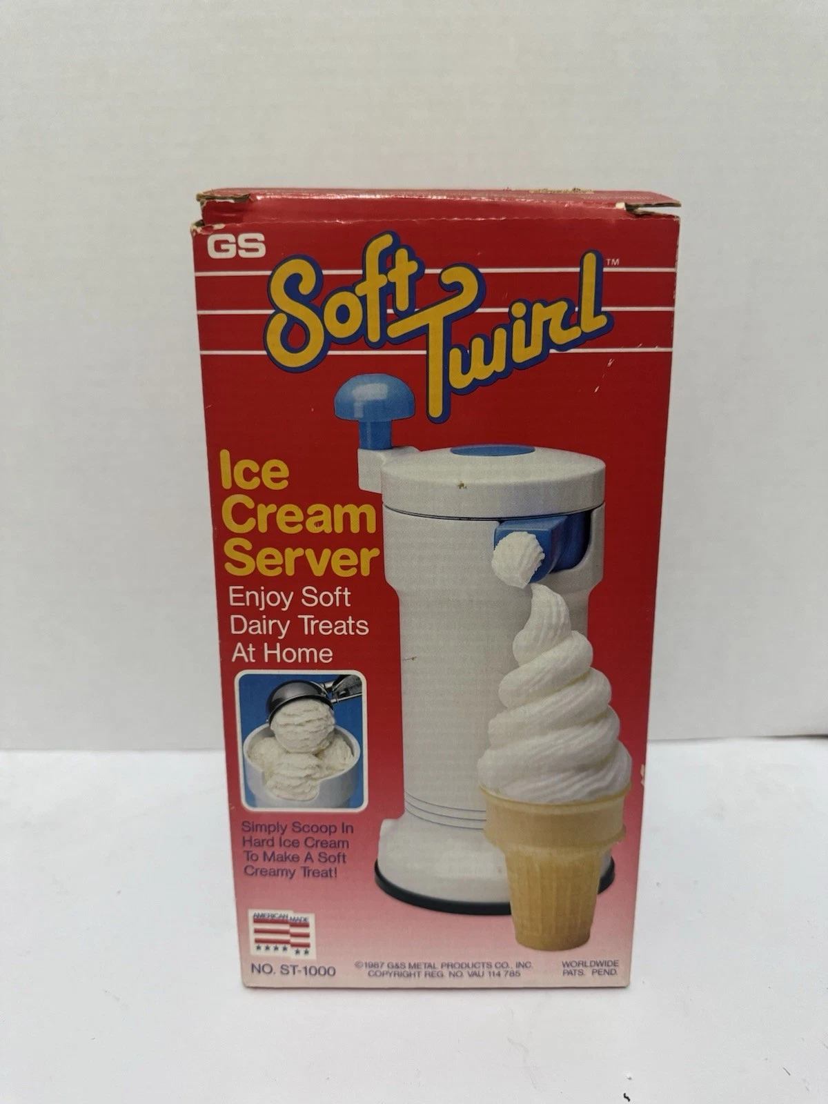 Soft Twirl Soft Serve Ice Cream Maker Vintage 1987 Original Box