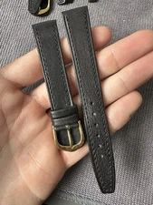 Vintage Watch Strap 16 mm Leather Nos Top Quality Made In Spain V63