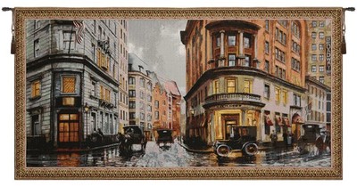 Broadway in New York City Jacquard Woven Tapestry Wall Hanging City Home Decor