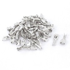 1/4 Terminal Female Spade Connector Non Insulation 6.3mm Metal Crimp Pack of 100