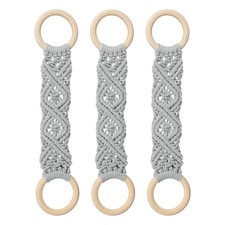 3 Pcs Kitchen Dish Towel Holder, Hanging Kitchen Towels for Oven, Light Gray