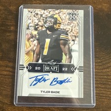 2022 Leaf Draft - Autographs Tyler Badie #BA-TB2 (AU, RC)