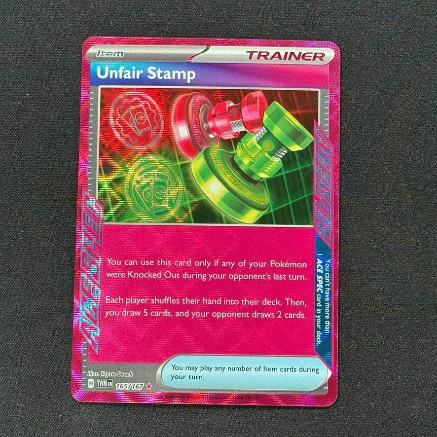 Unfair Stamp 165/167 Ace Spec Rare SV06: Twilight Masquerade NM/M Pokemon TCG