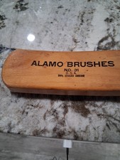 Vintage shoe polish brush Alamo wooden handle horsehair USA made