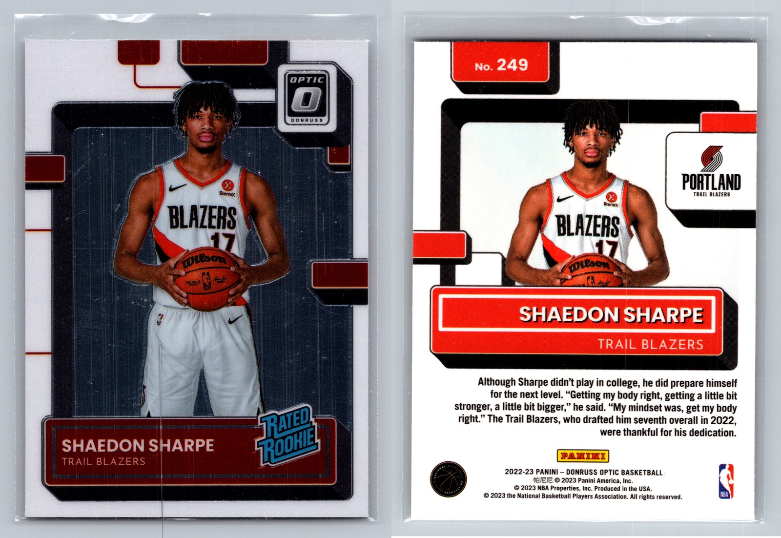 2022-23 Donruss Optic #249 Shaedon Sharpe