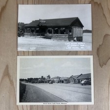 Lake Ozark Missouri Vintage Postcards Set Of 2 Street Scene Supply Store