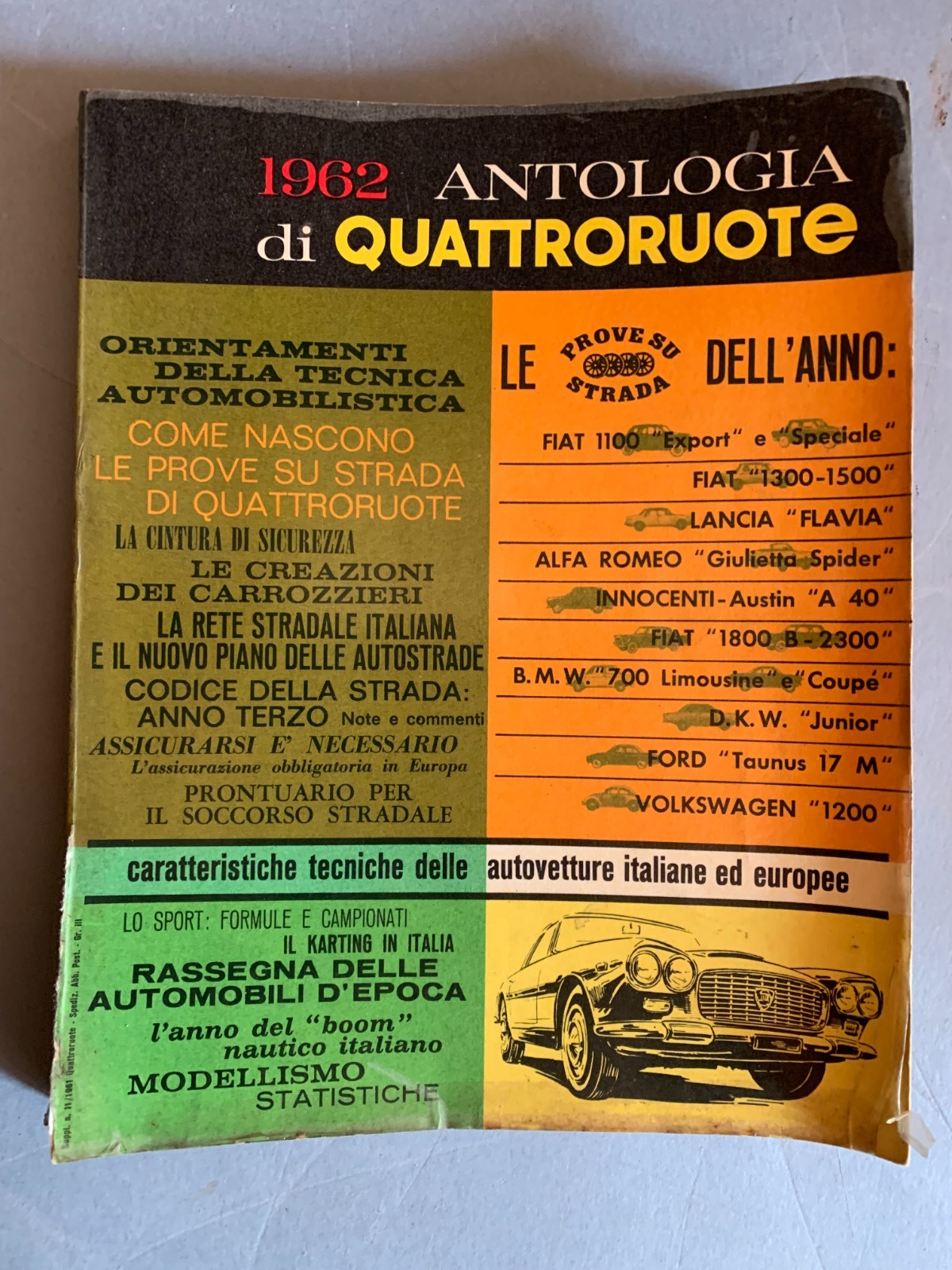 Antologia di Quattroruote 1962 (Fiat Alfa romeo Lancia Volkswagen)