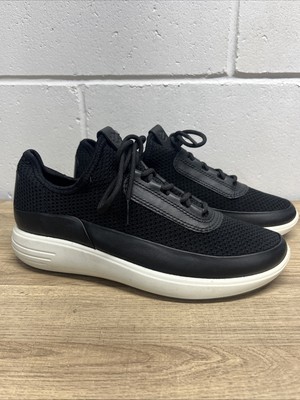ECCO Soft 7 Runner Black Mesh & Leather Sneakers 38 Shoes Womens 7 / Men 5.5