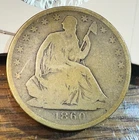 1860-O Seated Liberty Half Dollar Nice Original Very Good CHRC