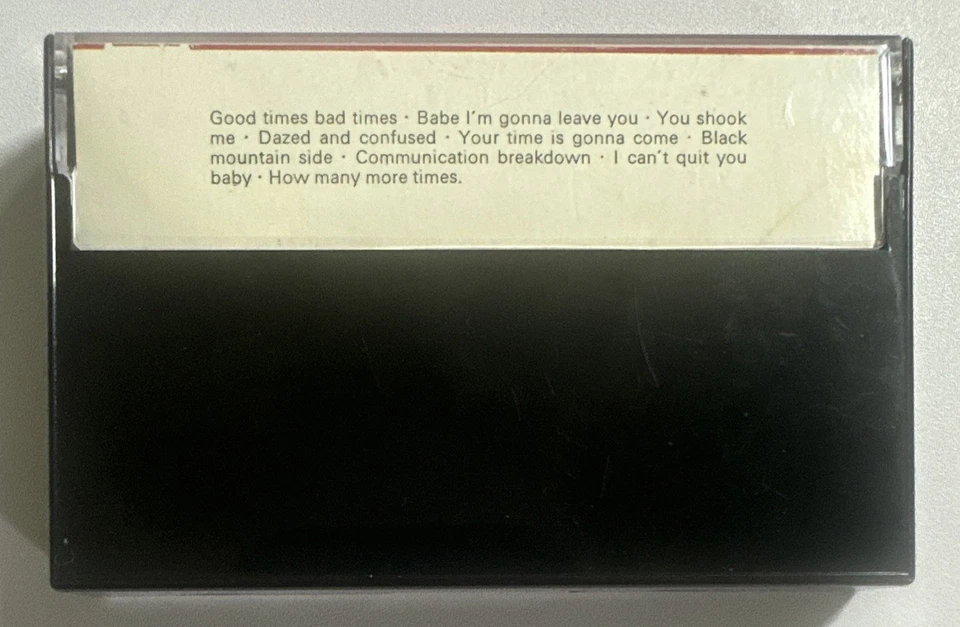 Led Zeppelin ~ Self Titled Rare Cassette Tape Grey With Red Paper Labels 1969 EX - Image 3 of 4