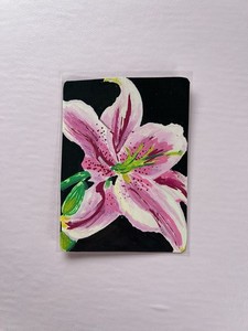 ACEO ORIGINAL floral lily art by Riley Hopper; botanical still-life 2.5x3.5