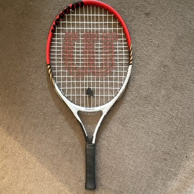 Wilson Roger Federer Turnierschläger Midplus L3 Gerade weiß/rot bespannt
