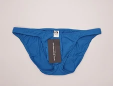 N2N Bodywear Men's Cotton Stretch Micro Bikini Underwear, Size M Blue NWT