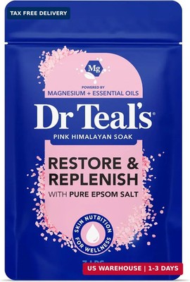 Dr Teal's Epsom Salt Magnesium Soak, Restore & Replenish with Pink Himalayan Sal