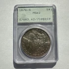1878-S Morgan Silver Dollar MS62 PCGS Rattler Rim Toning