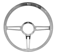 Billet Specialties Steering Wheel 15.5 In Dia 2 In Dish 3-spoke Split Spoke Alum Billet Specialties Steering Wheel 15.5 In Dia 2 In Dish 3-spoke Split Spoke Alum
