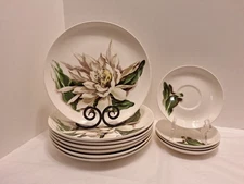 Santa Anita Ware Dish Saucer LOT Flowers of Hawaii Night Blooming Cereus ISSUE