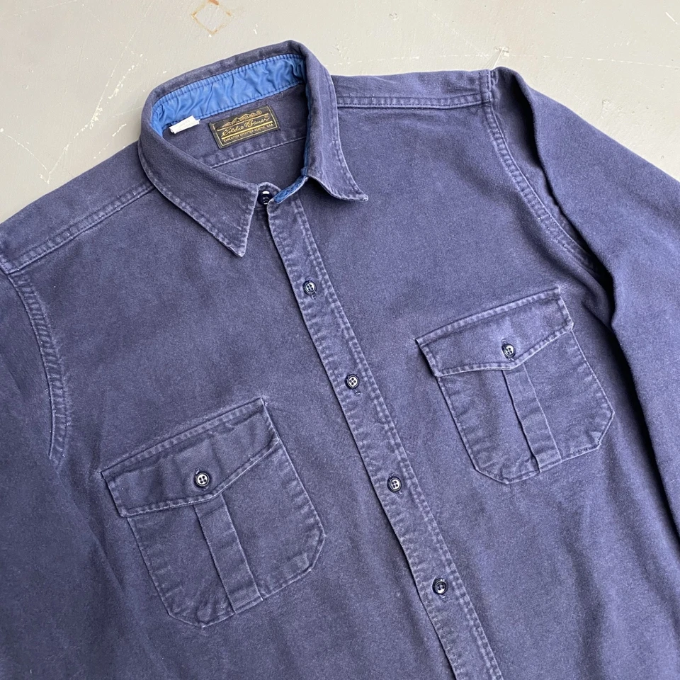 Camisa de algodón Eddie Bauer Moleskin años 90 hecha en EE. UU. Foto 2 de 4