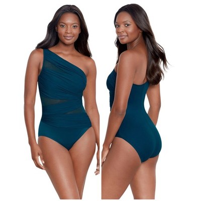 Miraclesuit NWT Network Jena One Piece Swimsuit Nova Green Size 8 Shelf Bra