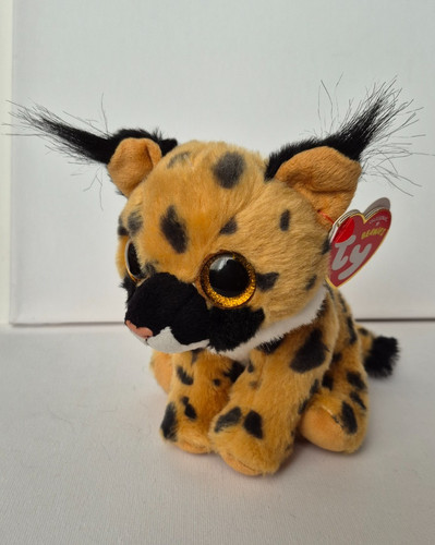 2017 Ty Beanie Babies Larry the Lynx Wild cat Soft Toy Plush 6" Small