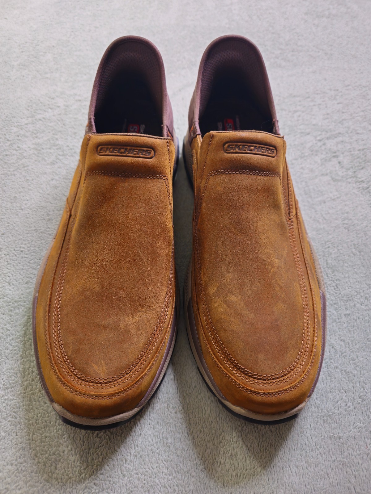 Brown Skechers Slip-ins Goga Mat Arch Size U.S. 14