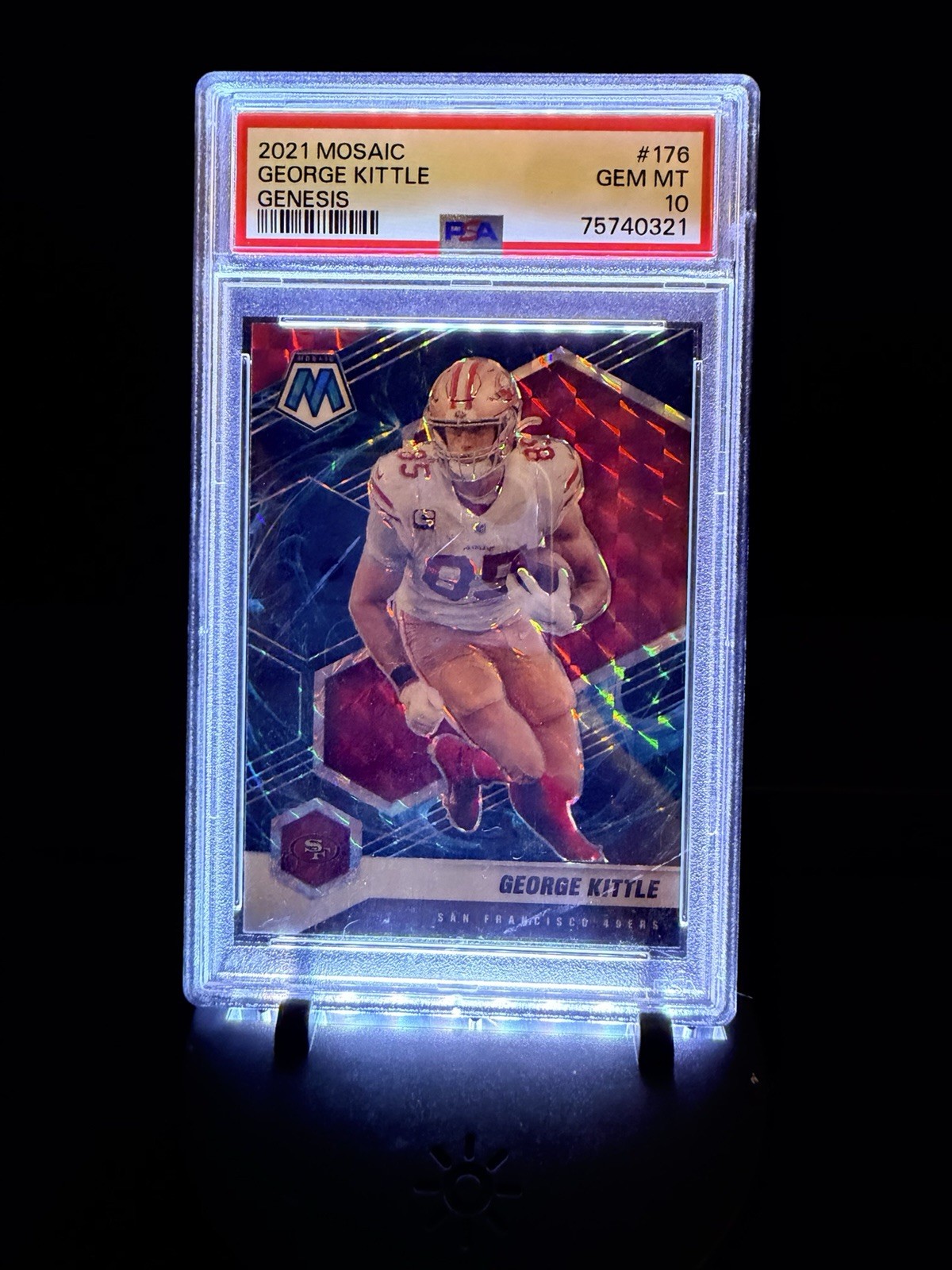 2021 Panini Mosaic - George Kittle #176 Genesis Mosaic Prizm