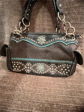 American Bling - Rustic Western Shoulder Bag - Genuine Tooled Leather