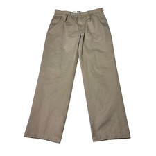 Vintage Polo Ralph Lauren Mens Khaki Pleated Chino Pants 36 x 32 Cotton