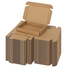 100 Pack 6x4x1 inch Small Shipping Boxes, Brown Mailing Boxes
