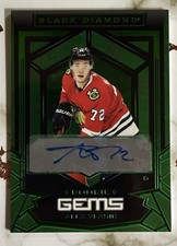 Alex Vlasic 2022-23 Upper Deck Black Diamond Rookie Gems Green 4/5 Auto #RG-AV