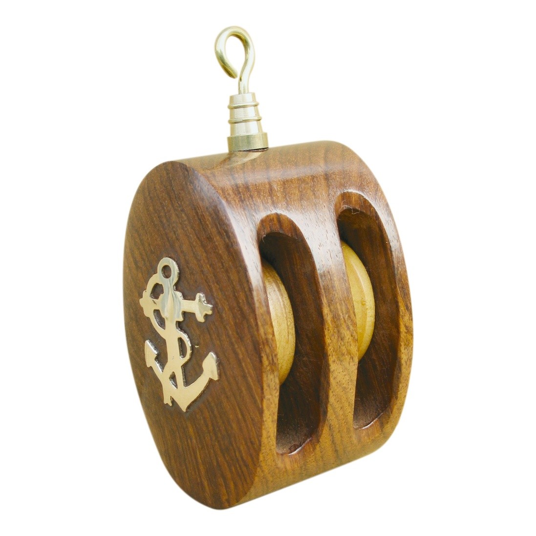 Polea Doble De Madera/Mesón 4,5 x 9,5 cm Sea-Club