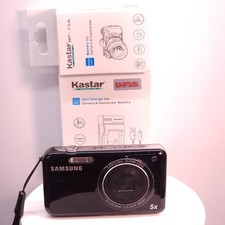 Samsung PL120 14.2MP Digital Camera Black W/ Replacement Charger & Battery Works