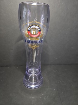 Erdinger Weissbrau Beer Tall Pilsner .51L Germany 10'' Acrylic Glass