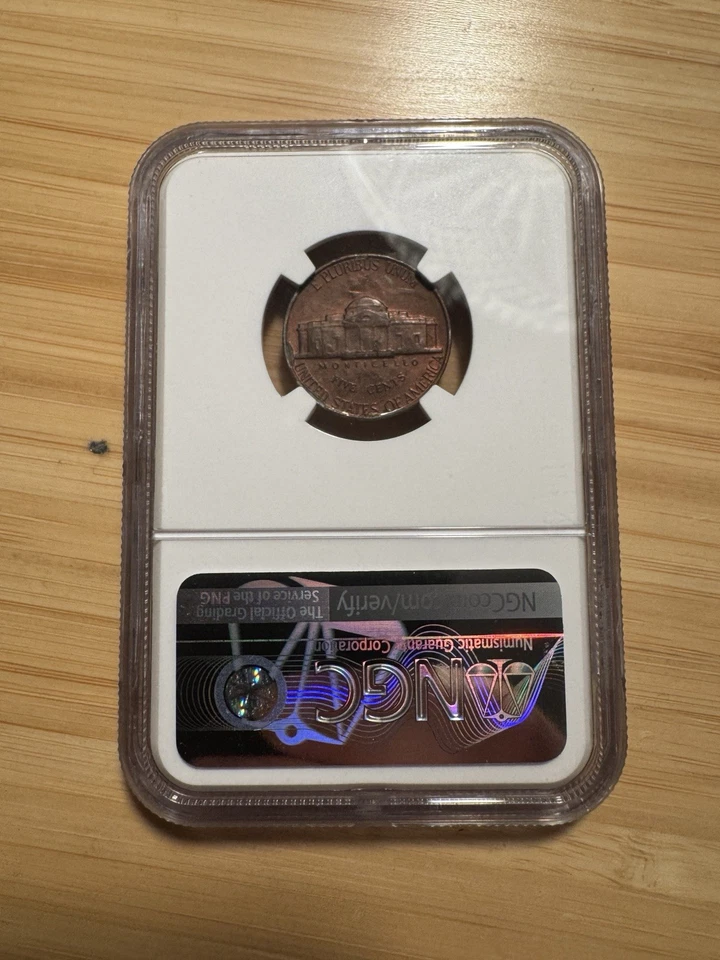 1962 5c Mint Error NGC MS64 "Sintered Planchet" (Improperly Annealed) - Image 3 of 3
