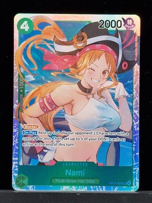 One Piece Card Game TCG Nami OP14-031 SR Azure Seas Seven Near Mint Trading Card