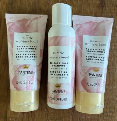 Pantene Miracle Moisture Boost Sulfate Free Conditioner Shampoo Rose 2.5 fl.oz