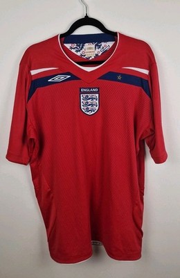 England Auswärts Fußball Trikot 2008/10 Erwachsene XL Umbro 