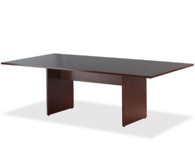 Lorell Essentials Rectangular Modular Conference/Office Laminated Table Mahogany
