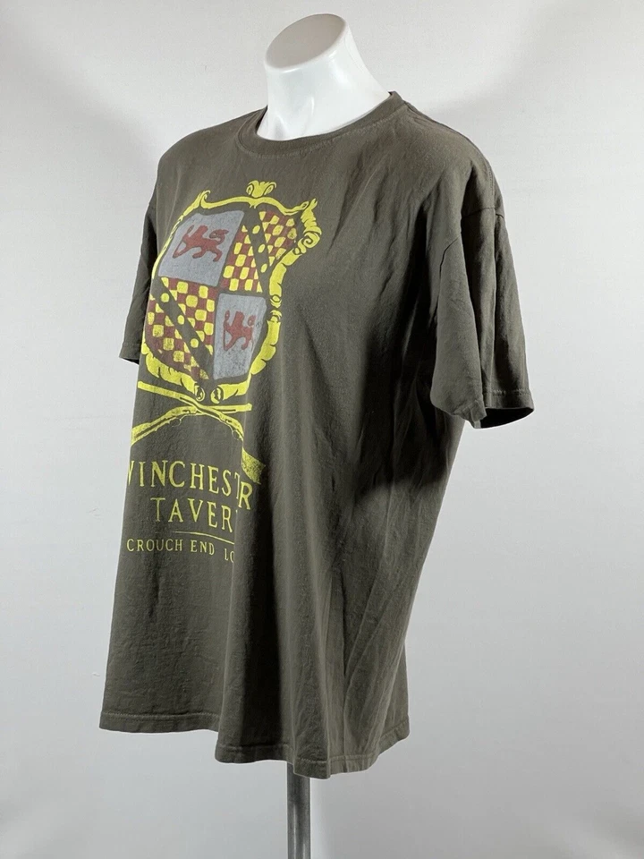 Мужская футболка Winchester Tavern London большой зеленый короткий рукав логотип Activewear - Изображение 4 из 4