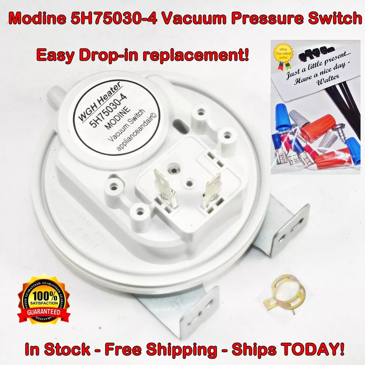 MODINE 5H75030 4 Vacuum Pressure Switch WGH Garage Heater SHIPS