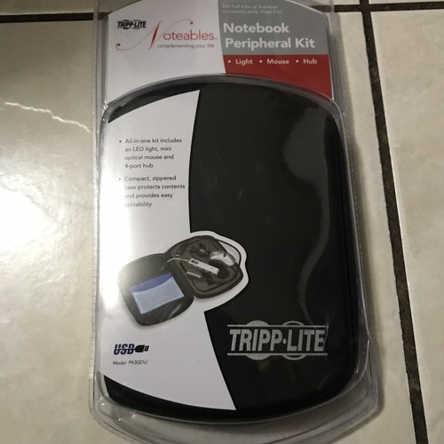 New Tripp Lite Noteables Notebook Peripheral Kit Light Mouse Hub Laptop USB - 第 1/4 張圖片