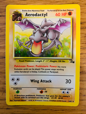 Aerodactyl (1/62) Holo Fossil Set Pokemon Card! FAST & FREE P&P
