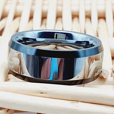 High Polished Tungsten Engagement Band Durable Wedding Band, Men's Wedding Band